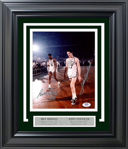 Bill Russell & Havlicek Autographed Framed 8x10 Photo Celtics PSA/DNA AI98465