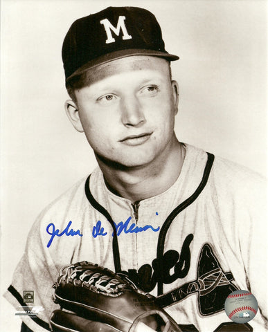 Milwaukee Braves JOHN DeMERIT Signed 8x10 Photo #3 AUTO-1957 World Series Champ