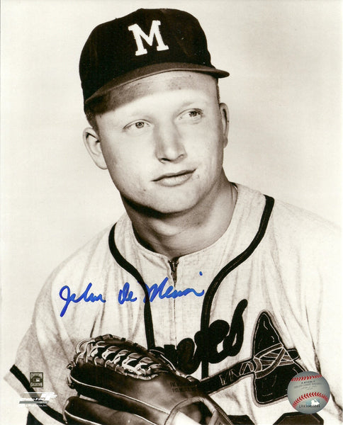 Milwaukee Braves JOHN DeMERIT Signed 8x10 Photo #3 AUTO-1957 World Series Champ
