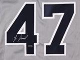 Lee Smith Signed Yankees Jersey (Leaf COA) 478 MLB Saves / Hall of Fame Closer