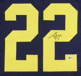TY Law Signed Michigan Wolverines Jersey (Beckett COA) Patriots 1st Rd Pk 1995