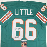 Autographed/Signed LARRY LITTLE HOF 93 Miami Teal Football Jersey JSA COA Auto