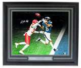DeVonta Smith Autographed 16x20 Photo Eagles Framed Beckett 213528