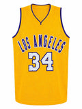 Shaquille O'Neal Signed Gold Throwback Custom Basketball Jersey - (SCHWARTZ COA)