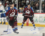 Joe Sakic Peter Forsberg Signed Colorado Avalanche 16x20 Photo HOF BAS 43663