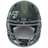 Luke Kuechly Autographed Carolina Panthers 2025 STS Speed Mini Helmet Beckett