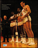Bill Bradley & Holzman Autographed 10x13 Magazine Photo Knicks Beckett BP55308
