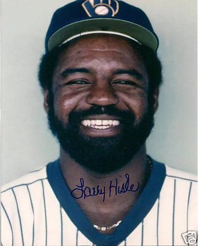 Milw Brewers LARRY HISLE Signed 8x10 Photo #2 AUTO - 1982 World Series