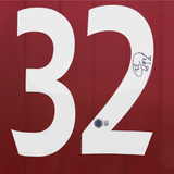 Carlos Tevez Signed Manchester City Away Soccer Jersey #32 with Beckett Witness