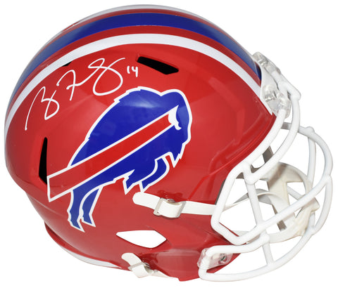 RYAN FITZPATRICK SIGNED BUFFALO BILLS THROWBACK FULL SIZE SPEED HELMET BECKETT