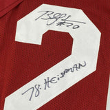 FRAMED Autographed/Signed BILLY SIMS 33x42 78 Heisman Maroon Jersey Tristar COA