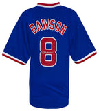 Andre Dawson Signed Blue Throwback Custom Baseball Jersey - (SCHWARTZ COA)