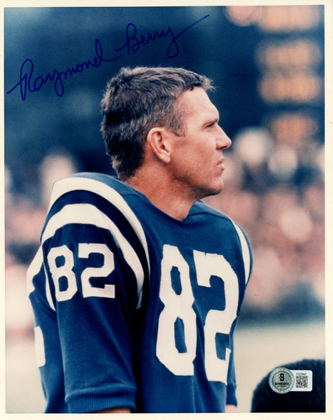 Raymond Berry Autographed/Signed Baltimore Colts 8x10 Photo Beckett 57657
