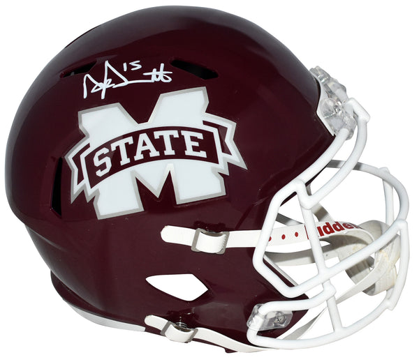 DAK PRESCOTT SIGNED MISSISSIPPI STATE BULLDOGS FULL SIZE SPEED HELMET BECKETT