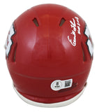 Chiefs Emmitt Thomas "HOF 2008" Signed Speed Mini Helmet W/ Case BAS Witnessed