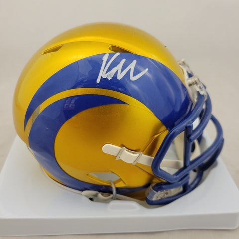 KYREN WILLIAMS SIGNED LA RAMS FLASH SPEED MINI HELMET BECKETT QR