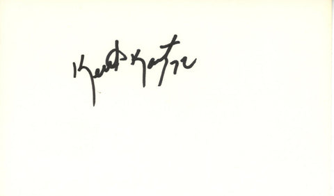 Keith Kartz Autographed/Signed Denver Broncos Index Card BAS 45389