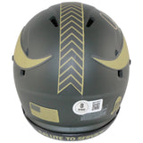 Justin Jefferson Autographed Minnesota Vikings STS Mini Helmet Beckett WIT 52882