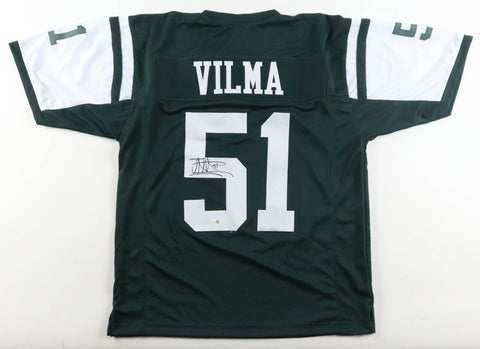 Jonathan Vilma Signed New York Jets Jersey (JSA) 3xPro Bowl Linebacker/ 2004 ROY