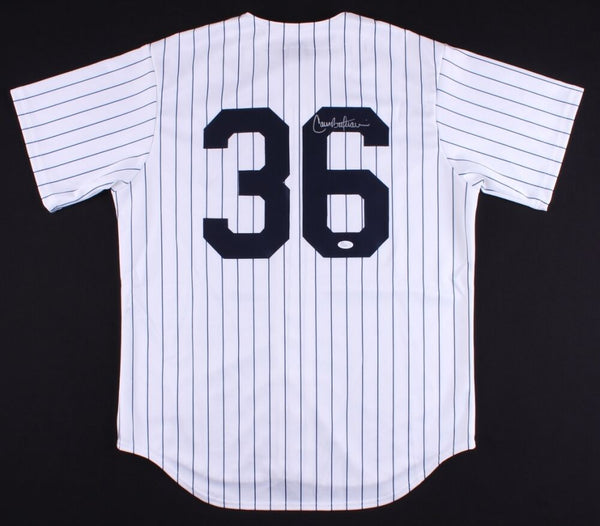 Carlos Beltran Signed New York Yankees Pinstriped Majestic Jersey (JSA COA)