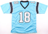 Jalen Coker Signed Panthers Blue Road Jersey (Beckett) Carolina Wide Receiver