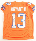 Pat Bryant Signed Denver Broncos Pro Cut Jersey (JSA) Illinois Fighting Illini