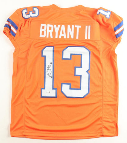 Pat Bryant Signed Denver Broncos Pro Cut Jersey (JSA) Illinois Fighting Illini