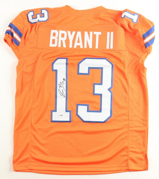 Pat Bryant Signed Denver Broncos Pro Cut Jersey (JSA) Illinois Fighting Illini