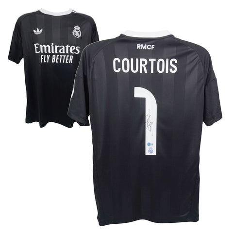 Thibaut Courtois Signed Real Madrid Goalkeeper Jersey #1 with Beckett COA
