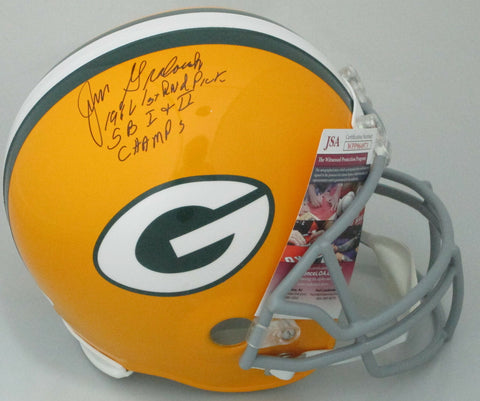 Packers JIM GRABOWSKI Signed Full Size TB Replica Helmet w/ Scripts AUTO - JSA