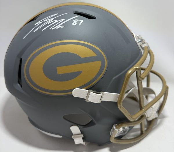 JORDY NELSON Signed Full Size SLATE Replica Speed Helmet AUTO - JSA