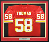 Chiefs Derrick Thomas Autographed Signed Framed Red Puma Jersey Beckett #AC74568
