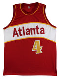 Spud Webb Authentic Signed Red Pro Style Jersey Autographed BAS Witnessed