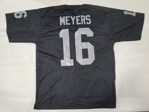 JAKOBI MEYERS AUTOGRAPHED PRO STYLE CUSTOM XL JERSEY w/ BECKETT QR