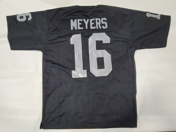 JAKOBI MEYERS AUTOGRAPHED PRO STYLE CUSTOM XL JERSEY w/ BECKETT QR