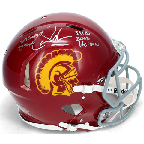Carson Palmer Autographed/Inscribed USC Trojans Speed Authentic Helmet Beckett