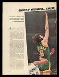 Tom Burleson Autographed 8x11 Magazine Photo Seattle Supersonics SKU #237984