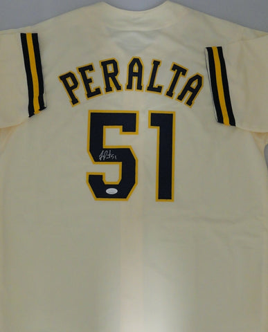 Brewers FREDDY PERALTA Signed Custom Replica Cream Jersey AUTO - JSA