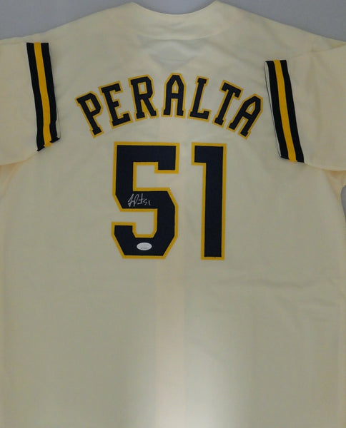 Brewers FREDDY PERALTA Signed Custom Replica Cream Jersey AUTO - JSA