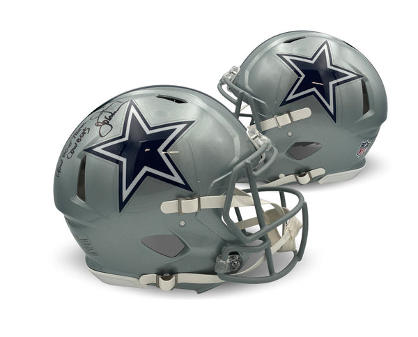 Jimmy Johnson Signed Dallas Cowboys Full Size Authentic Helmet HOW BOUT Beckett