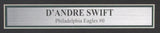 D'Andre Swift Autographed 11x14 Photo Philadelphia Eagles Framed JSA 183357