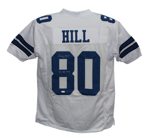 Tony Hill Autographed/Signed Pro Style White XL Jersey SB Champs Beckett 33977