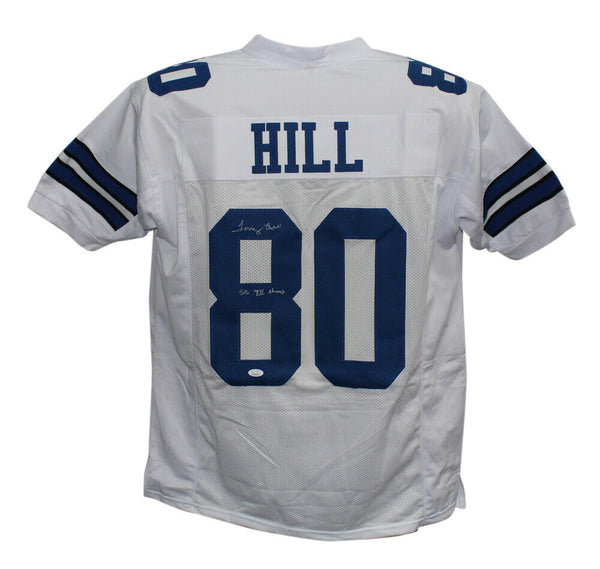 Tony Hill Autographed/Signed Pro Style White XL Jersey SB Champs Beckett 33977