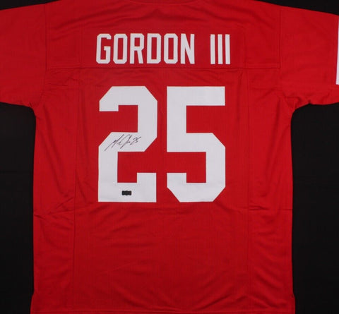 Melvin Gordon Signed Wisconsin Badger Jersey (Radtke COA) Running Back / Broncos