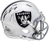 TYREE WILSON AUTOGRAPHED RAIDERS SILVER MINI HELMET BECKETT WITNESS 215908