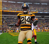 Ike Taylor Signed Pittsburgh Steelers Bumble Bee Throwback Jersey (TSE COA)