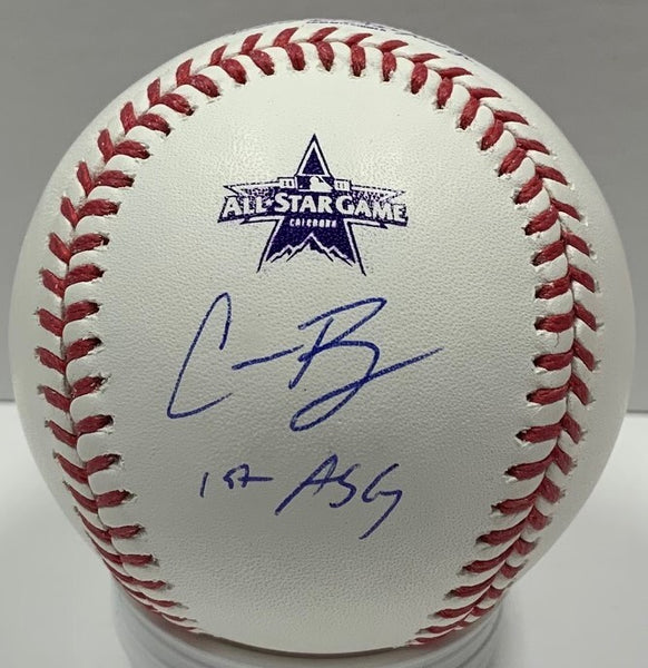Brewers CORBIN BURNES Signed 2021 ALL STAR LOGO Baseball w/ "1st ASG" AUTO - JSA