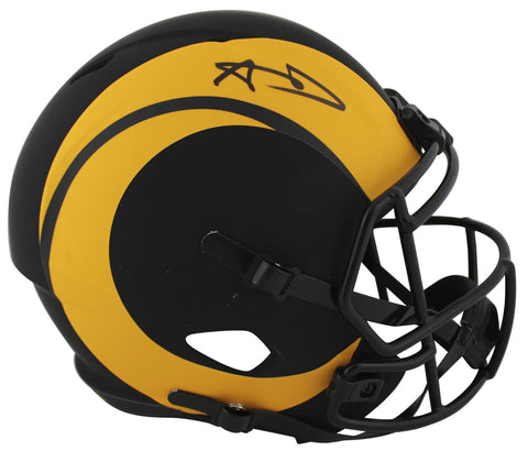 Rams Aaron Donald Signed Eclipse Full Size Speed Rep Helmet BAS Witnessed