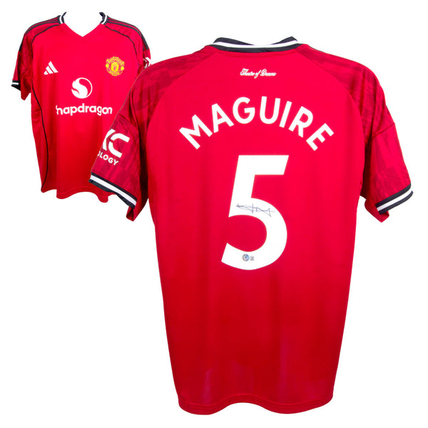 Harry Maguire Signed Manchester United Soccer Jersey #5 with Beckett COA