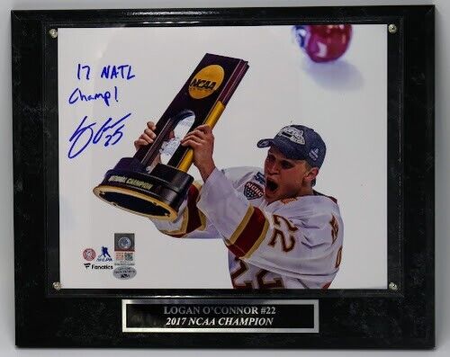Logan O'Connor Autographed DU Championship Photo with plaque
